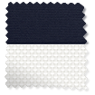 Enrouleur Double Bleu Marine & Blanc - Occultant & Screen Image échantillon