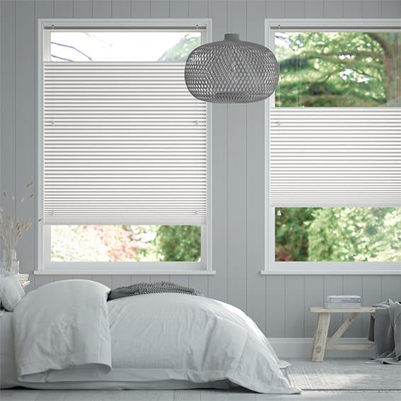 Top Down/Bottom Up Pleated Blind DuoShade Blanc Arctique